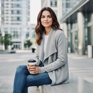 Theory Women’s Open Front Cardigan Sweater Size S – Front Lightweight Knit